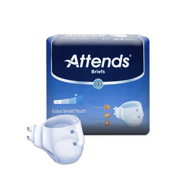 Attends Attends Incontinence Brief XS Heavy to Severe, PK 24 BRBX10